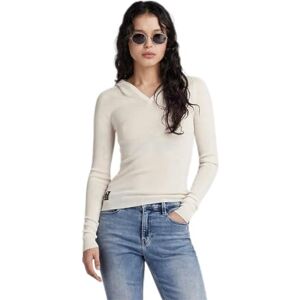 G-STAR Women's Hooded Slim Knitted Sweater, Beige (eggnog D23928-B692-G076), L G-STAR Women's Hooded Slim Knitted Sweater, Beige (eggnog D23928-B692-G076), L
