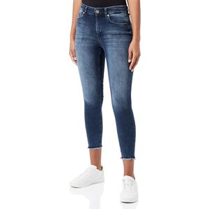 ONLY Women's ONLBLUSH Life MID SK ANK RAW REA409 NOOS Pants, Blue Black Denim, X-Large/32 ONLY Women's ONLBLUSH Life MID SK ANK RAW REA409 NOOS Pants, Blue Black Denim, X-Large/32