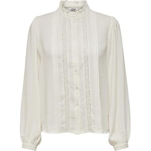 JDY Women's ELLIS L/S LACE Shirt WVN NOOS Long Sleeve Blouse, Cloud Dancer, 6 JDY Women's ELLIS L/S LACE Shirt WVN NOOS Long Sleeve Blouse, Cloud Dancer, 6