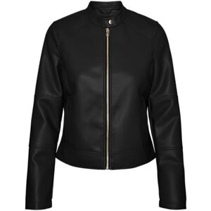VERO MODA Women's Vmdixiemaria Short Coated Jacket Ent, Black, S VERO MODA Women's Vmdixiemaria Short Coated Jacket Ent, Black, S
