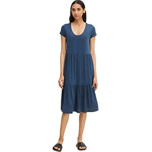 TOM TAILOR Ladies Dress with Valance 1032210, 11758 Midnight Sail, 36 TOM TAILOR Ladies Dress with Valance 1032210, 11758 Midnight Sail, 36