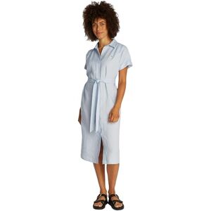 Tommy Hilfiger Women’s Short Sleeve Linen Belted Midi Shirt Dress, Blue (Breezy Blue), 8 Tommy Hilfiger Women’s Short Sleeve Linen Belted Midi Shirt Dress, Blue (Breezy Blue), 8
