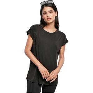 Urban Classics Women's Ladies Modal Extended Shoulder Tee T-Shirt, Black, M Urban Classics Women's Ladies Modal Extended Shoulder Tee T-Shirt, Black, M