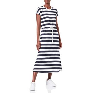 ONLY Women's ONLMAY S/S MIDI Stripe Dress JRS, Night Sky/Stripes:Cloud Dancer (kia), S ONLY Women's ONLMAY S/S MIDI Stripe Dress JRS, Night Sky/Stripes:Cloud Dancer (kia), S