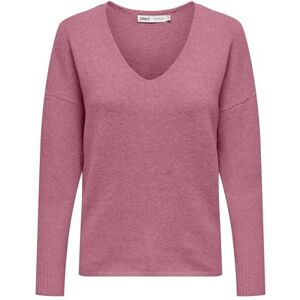 ONLY Women's Onlrica Life L/S V-Neck Jumper KNT Noos Pullover, Heather Rose, M ONLY Women's Onlrica Life L/S V-Neck Jumper KNT Noos Pullover, Heather Rose, M