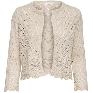 JDY Womens sun 3/4 Cropped KNT Cardigan, Tapioca, L UK JDY Womens sun 3/4 Cropped KNT Cardigan, Tapioca, L UK