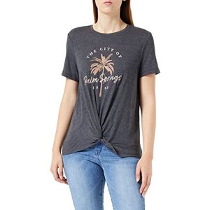 ONLY Women's Onlpalmie Reg Twist S/S Top Box JRS T-Shirt, Black/Print: Palm, XS ONLY Women's Onlpalmie Reg Twist S/S Top Box JRS T-Shirt, Black/Print: Palm, XS