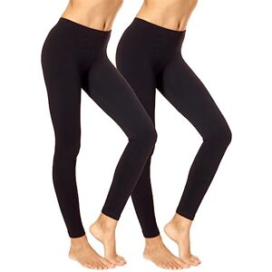 No Nonsense Women's Cotton Legging, New Black/Black-2 Pair Pack, Large (Pack of 2) No Nonsense Women's Cotton Legging, New Black/Black-2 Pair Pack, Large (Pack of 2)