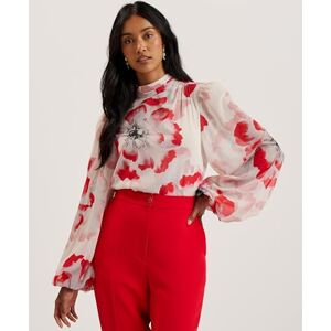 Ted Baker Womens Wmb-ladon-tie Neck Long Sleeve Blouse, Ivory, 10 UK Ted Baker Womens Wmb-ladon-tie Neck Long Sleeve Blouse, Ivory, 10 UK