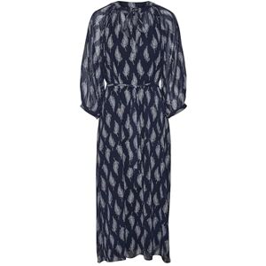 VERO MODA Women's Vmsara 3/4 Sleeve 7/8 Dress WVN Btq, Navy Blazer/AOP:sara, S VERO MODA Women's Vmsara 3/4 Sleeve 7/8 Dress WVN Btq, Navy Blazer/AOP:sara, S