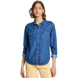 Pepe Jeans Women's Regular Shirt PL304894, Blue (Denim-HT8), S Pepe Jeans Women's Regular Shirt PL304894, Blue (Denim-HT8), S