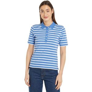 Tommy Hilfiger Women's 1985 Reg Pique Stripe Polo Ss Ww0ww39531 S/S Polos, Blue (Breton Ecru/Blue Spell), L Tommy Hilfiger Women's 1985 Reg Pique Stripe Polo Ss Ww0ww39531 S/S Polos, Blue (Breton Ecru/Blue Spell), L