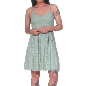 ONLY Women's Onlhelena Lace S/L Short Noos WVN Elegant Dress with V-Neck and Adjustable Straps and Normal fit, Jadeite, 14 ONLY Women's Onlhelena Lace S/L Short Noos WVN Elegant Dress with V-Neck and Adjustable Straps and Normal fit, Jadeite, 14