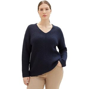 TOM TAILOR Women's 1039242 Basic V-Neck Jumper, 10668-Sky Captain Blue, M TOM TAILOR Women's 1039242 Basic V-Neck Jumper, 10668-Sky Captain Blue, M