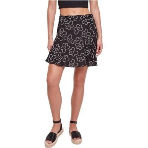 Urban Classics Women's Ladies Viscose Mini Skirt, Blackflower, M Urban Classics Women's Ladies Viscose Mini Skirt, Blackflower, M
