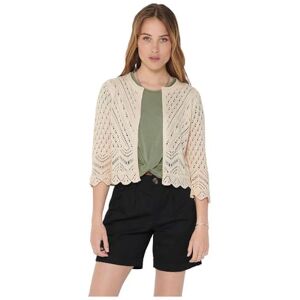 JDY Womens sun 3/4 Cropped KNT Cardigan, Tapioca, XL UK JDY Womens sun 3/4 Cropped KNT Cardigan, Tapioca, XL UK