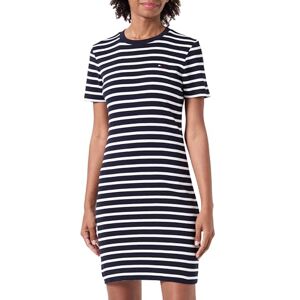 Tommy Hilfiger Women's New Cody Slim Short Cotton Dress, Multicolor (Breton Ecru/Desert Sky), XXS Tommy Hilfiger Women's New Cody Slim Short Cotton Dress, Multicolor (Breton Ecru/Desert Sky), XXS