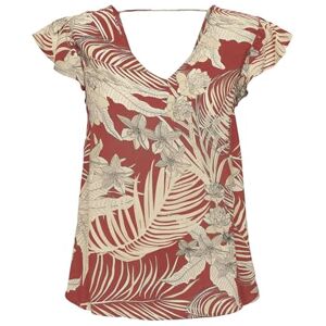 ONLY Women's Onlpalina Life Ss V-Neck top Ptm Short-Sleeved Blouse, red, S ONLY Women's Onlpalina Life Ss V-Neck top Ptm Short-Sleeved Blouse, red, S