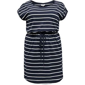 ONLY Carmakoma NOS Women's Carapril Ss Knee Dress Stripe Noos Dress Not Applicable, Stripes: Primo Cloud Dancer Night Sky, L-50/52 ONLY Carmakoma NOS Women's Carapril Ss Knee Dress Stripe Noos Dress Not Applicable, Stripes: Primo Cloud Dancer Night Sky, L-50/52
