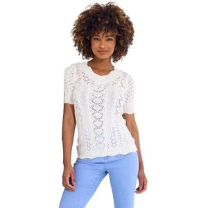 Joe Browns Womens Lightweight Short Sleeve Patterned Knit Jumper Sweater, Cream, 12 UK Joe Browns Womens Lightweight Short Sleeve Patterned Knit Jumper Sweater, Cream, 12 UK