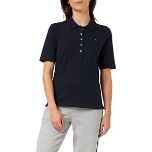 Tommy Hilfiger Women 1985 Piqué Polo Short-Sleeve Polo Shirt Regular Fit, Blue (Desert Sky), XS Tommy Hilfiger Women 1985 Piqué Polo Short-Sleeve Polo Shirt Regular Fit, Blue (Desert Sky), XS