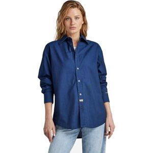 G-STAR Women's Relaxed Denim Shirt Pocketless , Blue (rinsed D24563-D309-082), S G-STAR Women's Relaxed Denim Shirt Pocketless , Blue (rinsed D24563-D309-082), S