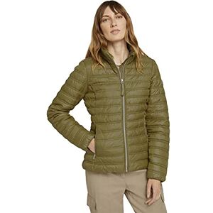 TOM TAILOR Ladie's 1026519 Lightweight Quilted Jacket Made from Recycled Polyester, 27505-Wooden Moss Green, L TOM TAILOR Ladie's 1026519 Lightweight Quilted Jacket Made from Recycled Polyester, 27505-Wooden Moss Green, L