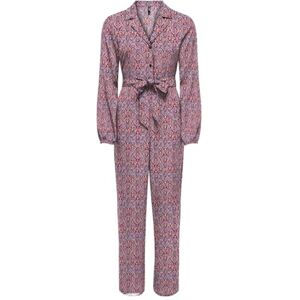 ONLY Women's Onlnova Life Elite L/S Zira Jumpsuit, Red Orange/AOP:591 Soul, XL ONLY Women's Onlnova Life Elite L/S Zira Jumpsuit, Red Orange/AOP:591 Soul, XL