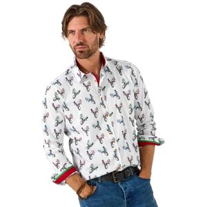 Joe Browns Mens Novelty Stag and Bauble Print Long Sleeve Shirt Regular White UK XL Joe Browns Mens Novelty Stag and Bauble Print Long Sleeve Shirt Regular White UK XL