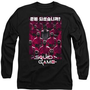Squid Game Guard Group Korean Unisex Long Sleeve T Shirt, Black, XX-Large Squid Game Guard Group Korean Unisex Long Sleeve T Shirt, Black, XX-Large