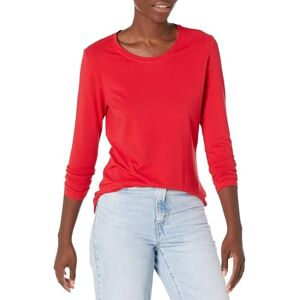 Amazon Essentials Women's Regular-Fit Long-Sleeve Crewneck T-Shirt (Available in Plus Size), Cherry Red, XXL Amazon Essentials Women's Regular-Fit Long-Sleeve Crewneck T-Shirt (Available in Plus Size), Cherry Red, XXL