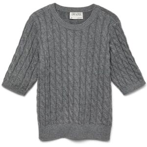 VERO MODA Women's Awlorella 2/4 Crew Neck Knit Top Noos, Medium Grey Melange, XL VERO MODA Women's Awlorella 2/4 Crew Neck Knit Top Noos, Medium Grey Melange, XL