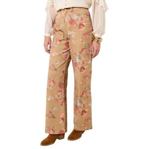 Joe Browns Women's Standout Floral Printed Wide Leg Jeans, Regular, Brown, UK 8 Joe Browns Women's Standout Floral Printed Wide Leg Jeans, Regular, Brown, UK 8