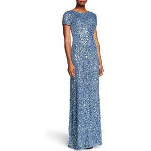 Adrianna Papell Women's Short-sleeve All Over Sequin Gown Dress, Nile, 10 UK Adrianna Papell Women's Short-sleeve All Over Sequin Gown Dress, Nile, 10 UK