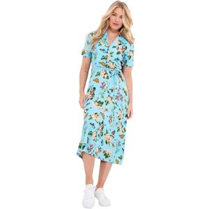 Joe Browns Women's Vintage Collar Butterfly Print Knee-Length Dress, Blue, 18 Joe Browns Women's Vintage Collar Butterfly Print Knee-Length Dress, Blue, 18