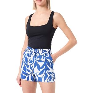 VERO MODA Women's Vmeasy Joy Nw Shorts WVN Ga, Snow White/AOP: Alisa Mazarine Blue, XS VERO MODA Women's Vmeasy Joy Nw Shorts WVN Ga, Snow White/AOP: Alisa Mazarine Blue, XS