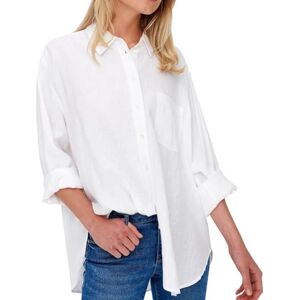 ONLY Women's ONLTOKYO L/S Linen Blend Shirt PNT NOOS Blouse, Bright White, XL ONLY Women's ONLTOKYO L/S Linen Blend Shirt PNT NOOS Blouse, Bright White, XL