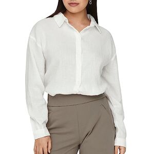 JDY Women's Theis L/S Loose Shirt WVN Noos, Cloud Dancer, M JDY Women's Theis L/S Loose Shirt WVN Noos, Cloud Dancer, M