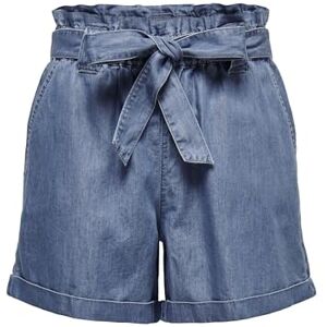 ONLY Women's ONLBEA SMILLA HW PB Loose DNM SHORTSNOOS Shorts, Medium Blue Denim, L ONLY Women's ONLBEA SMILLA HW PB Loose DNM SHORTSNOOS Shorts, Medium Blue Denim, L