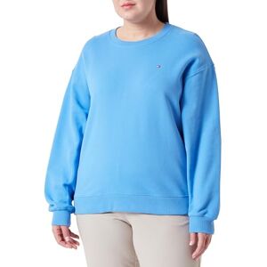 Tommy Hilfiger Women's CRV REG Flag ON Chest SWTSHRT Blue Spell 54 Tommy Hilfiger Women's CRV REG Flag ON Chest SWTSHRT Blue Spell 54
