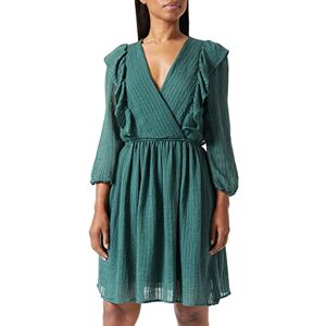 ONLY Women's Onllondon 3/4 Ruffle Dress Noos WVN, Trekking Green, XS ONLY Women's Onllondon 3/4 Ruffle Dress Noos WVN, Trekking Green, XS
