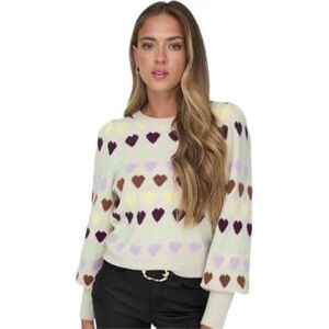 ONLY Women's Onlhazel LS O-Neck Bf KNT Sweater, Pumice Stone/Detail:Melange, L ONLY Women's Onlhazel LS O-Neck Bf KNT Sweater, Pumice Stone/Detail:Melange, L