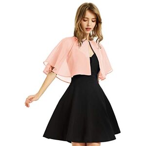 BUCUXE XinQi Women's Soft Chiffon Shawl Wraps Shrug for Evening Dress Wedding Cape Bolero Flapper Cover Up, Rose Red, One Size BUCUXE XinQi Women's Soft Chiffon Shawl Wraps Shrug for Evening Dress Wedding Cape Bolero Flapper Cover Up, Rose Red, One Size