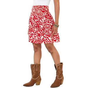 Joe Browns Women's Fashion Bold Tiered Mini Skirt, Regular Fit, Red, UK 12 Joe Browns Women's Fashion Bold Tiered Mini Skirt, Regular Fit, Red, UK 12