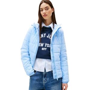 Tommy Jeans Womens Tjw Slim Lw Hooded Padded Dw0dw20959 Puffer Jacket, Blue (Light Powdery Blue), S UK Tommy Jeans Womens Tjw Slim Lw Hooded Padded Dw0dw20959 Puffer Jacket, Blue (Light Powdery Blue), S UK