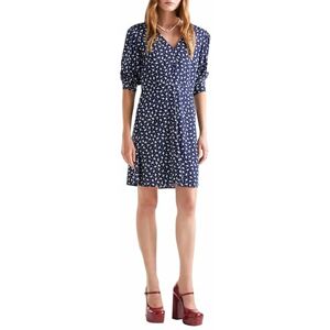 United Colors of Benetton Women's Dress 4yrndv051, Dark Blue Floral Pattern 67l, M United Colors of Benetton Women's Dress 4yrndv051, Dark Blue Floral Pattern 67l, M