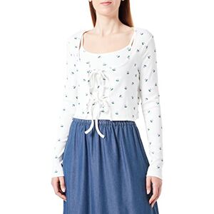 ONLY Women's Onlfenja L/S Top Set CS Longsleeve T-Shirt, Cloud Dancer/AOP: Small Flower JRS, M ONLY Women's Onlfenja L/S Top Set CS Longsleeve T-Shirt, Cloud Dancer/AOP: Small Flower JRS, M