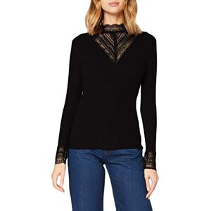 ONLY Womens Onltilde L/S High Neck Lace Top JRS Longsleeve T Shirt, Black/Detail: Black Lace., XL UK ONLY Womens Onltilde L/S High Neck Lace Top JRS Longsleeve T Shirt, Black/Detail: Black Lace., XL UK