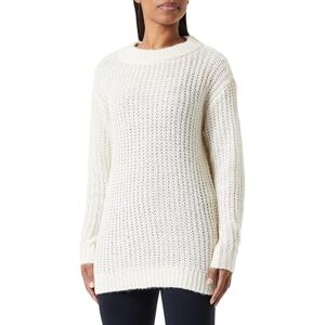 VERO MODA Women's Vmthunder LS O-Neck Long Jumper Ga Bf Sweater, Birch/Detail: Melange, L VERO MODA Women's Vmthunder LS O-Neck Long Jumper Ga Bf Sweater, Birch/Detail: Melange, L