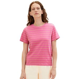 TOM TAILOR Women's Striped T-Shirt, 31727 Pink Sand Stripe, XXS TOM TAILOR Women's Striped T-Shirt, 31727 Pink Sand Stripe, XXS